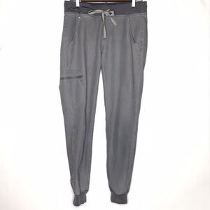 FIGS Women Zamora Jogger Grey Drawstring Scrub Pants Pockets Size XS #1670